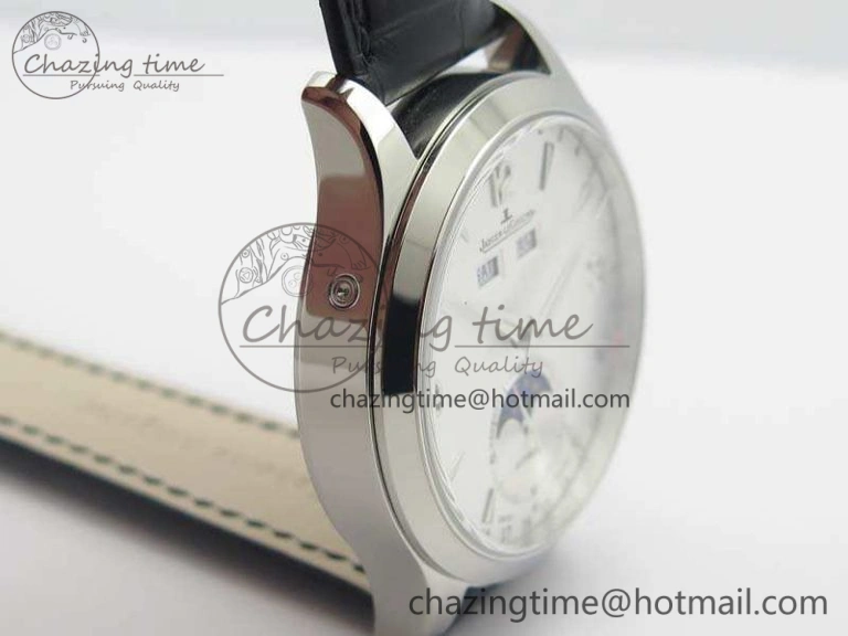 Master Ultra Thin Moonphase SS KMF Silver Dial On Leather Strap A866