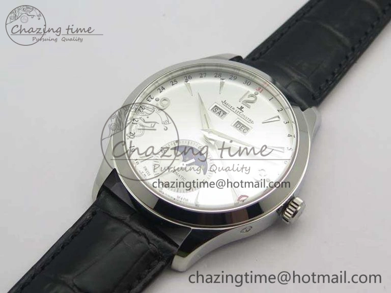 Master Ultra Thin Moonphase SS KMF Silver Dial On Leather Strap A866