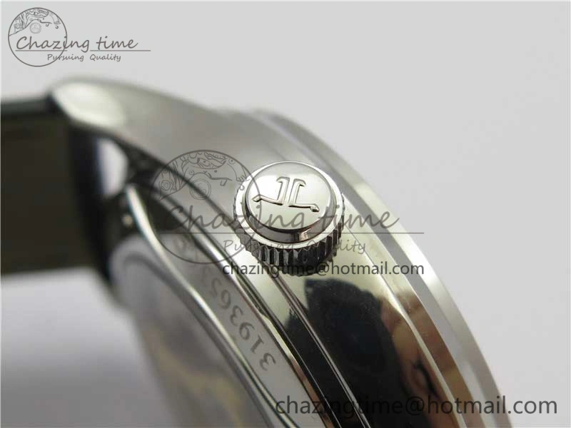 Master Ultra Thin Perpetual Calendar SS V9F 1:1 Best Edition White Dial on Black Leather Strap A868