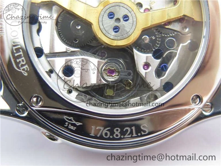 Master Ultra Thin Perpetual Calendar SS V9F 1:1 Best Edition White Dial on Black Leather Strap A868