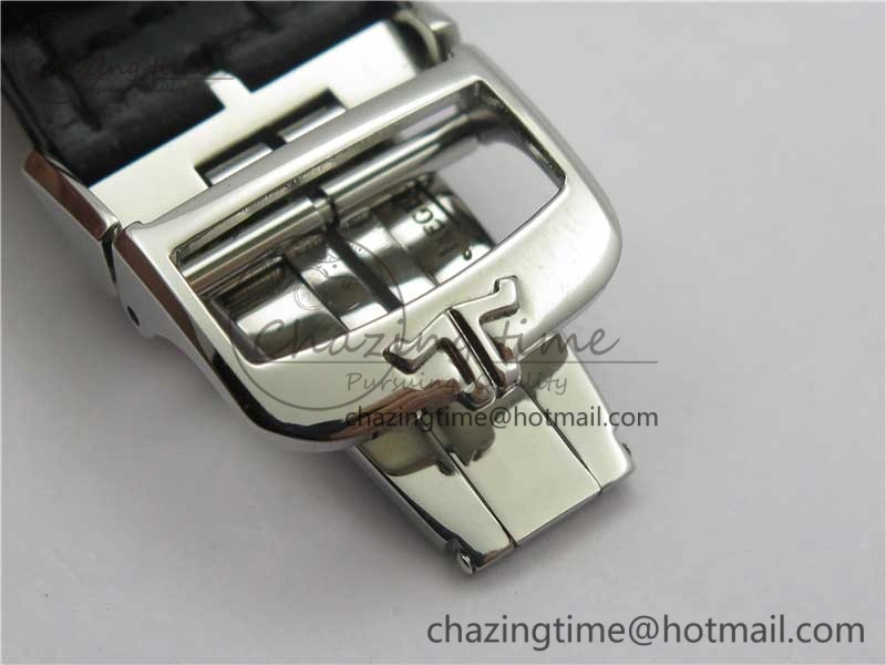 Master Ultra Thin Perpetual Calendar SS V9F 1:1 Best Edition White Dial on Black Leather Strap A868