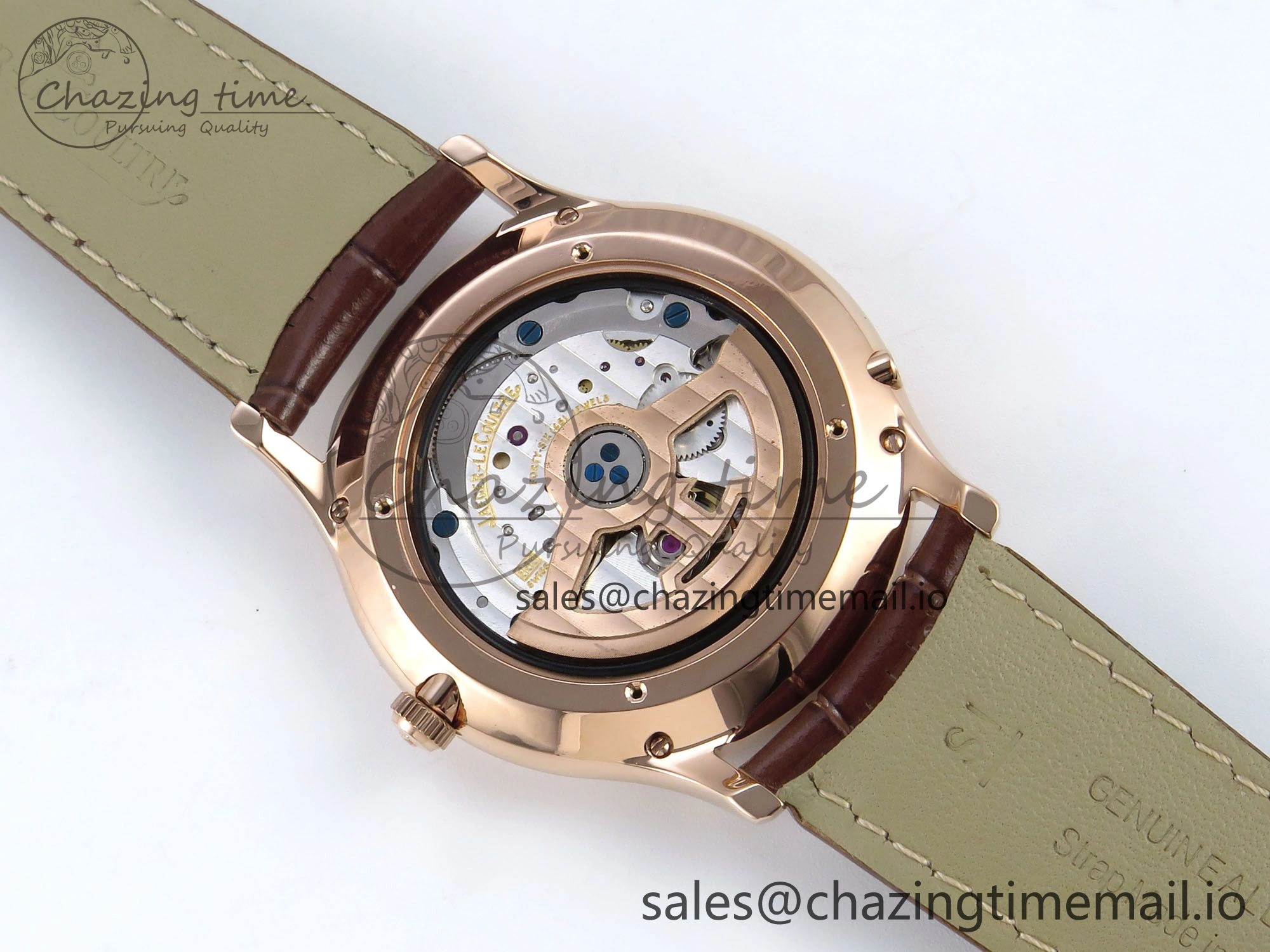 Master Ultra Thin Pert RG VRF 1:1 Best Edition White Dial on Brown Leather Strap MY9015 Mod