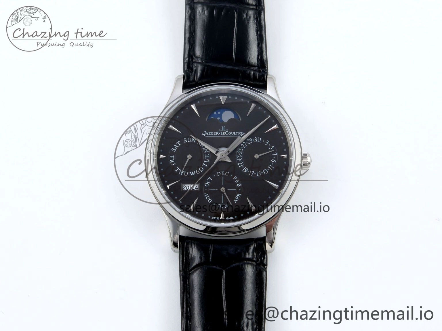 Master Ultra Thin Pert SS VRF 1:1 Best Edition Black Dial on Brown Leather Strap MY9015 Mod