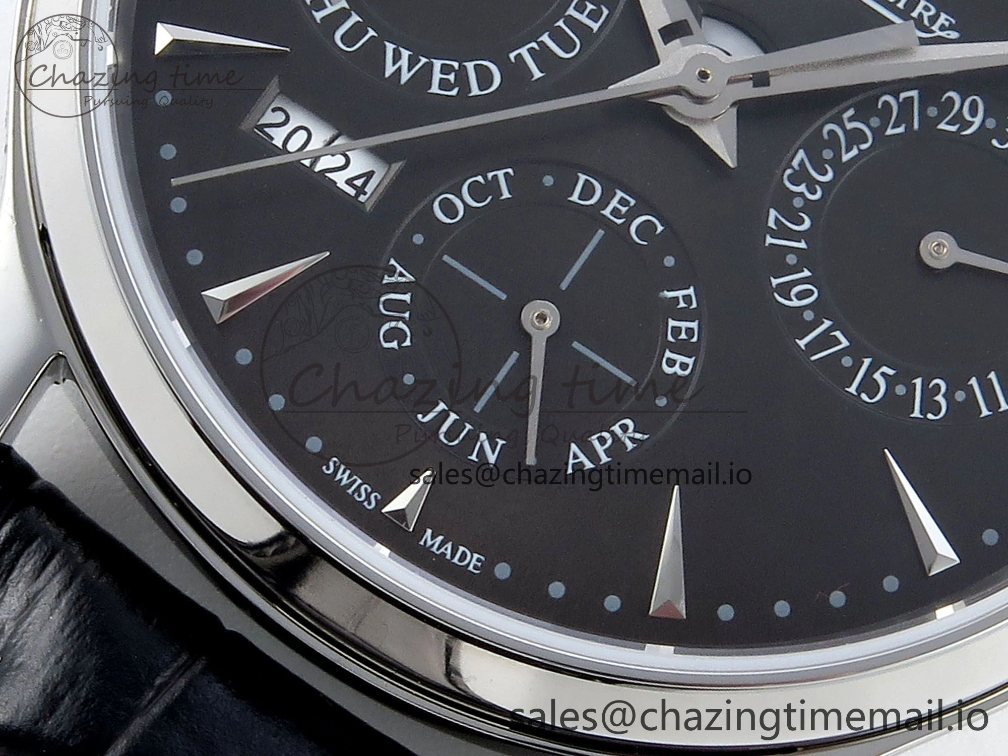 Master Ultra Thin Pert SS VRF 1:1 Best Edition Black Dial on Brown Leather Strap MY9015 Mod