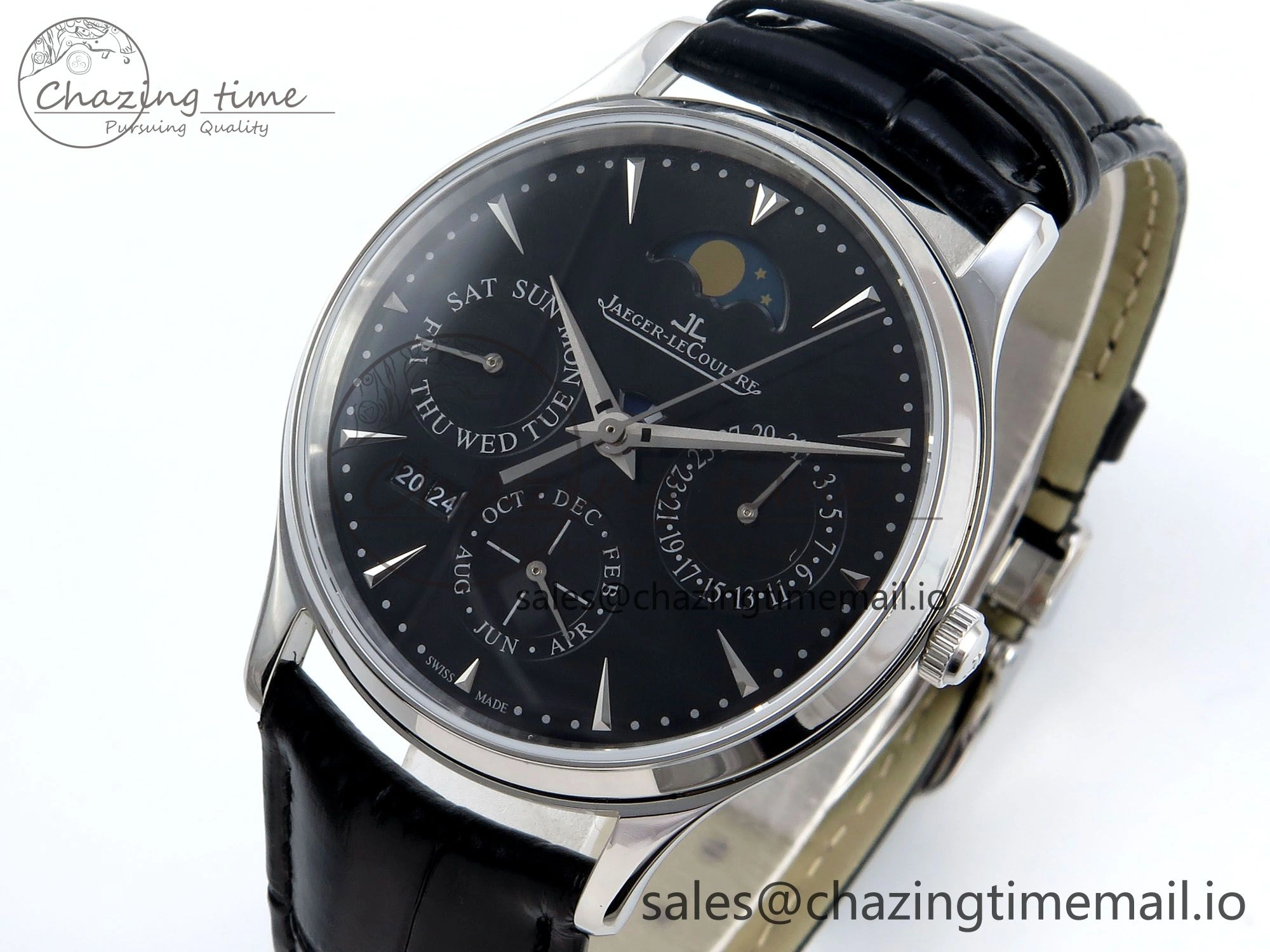 Master Ultra Thin Pert SS VRF 1:1 Best Edition Gray Dial on Brown Leather Strap MY9015 Mod