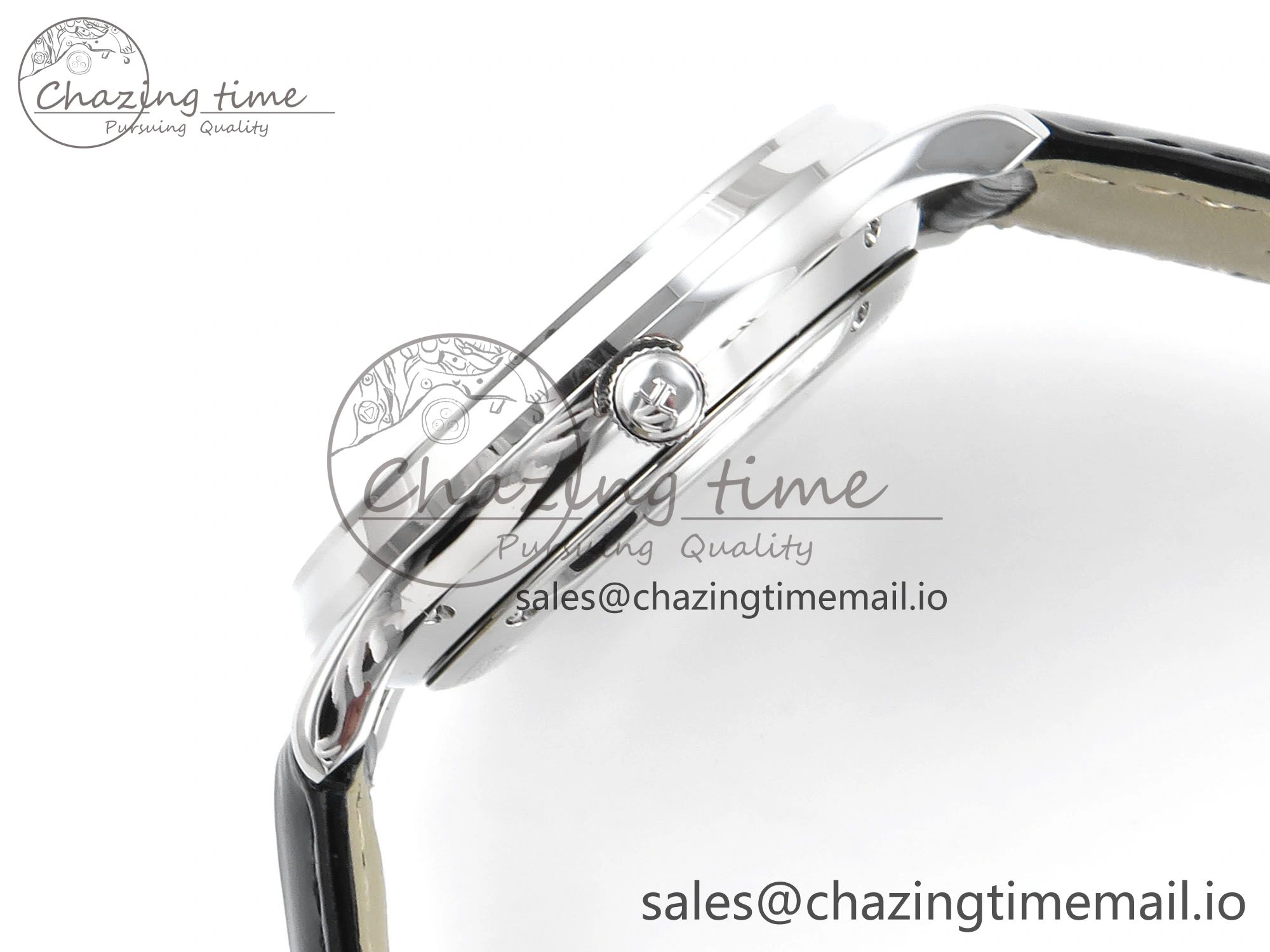 Master Ultra Thin Pert SS VRF 1:1 Best Edition Gray Dial on Brown Leather Strap MY9015 Mod