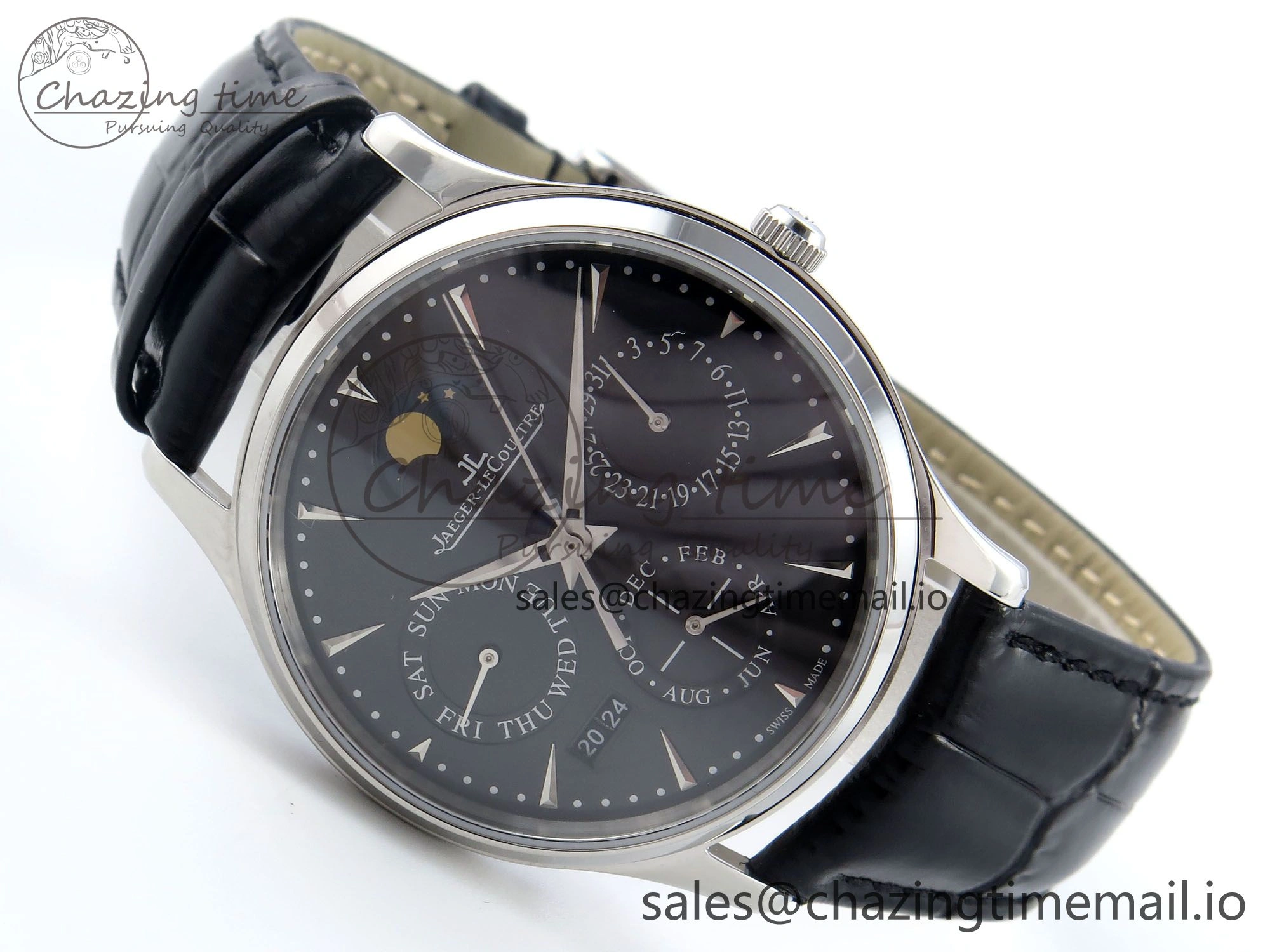 Master Ultra Thin Pert SS VRF 1:1 Best Edition Gray Dial on Brown Leather Strap MY9015 Mod