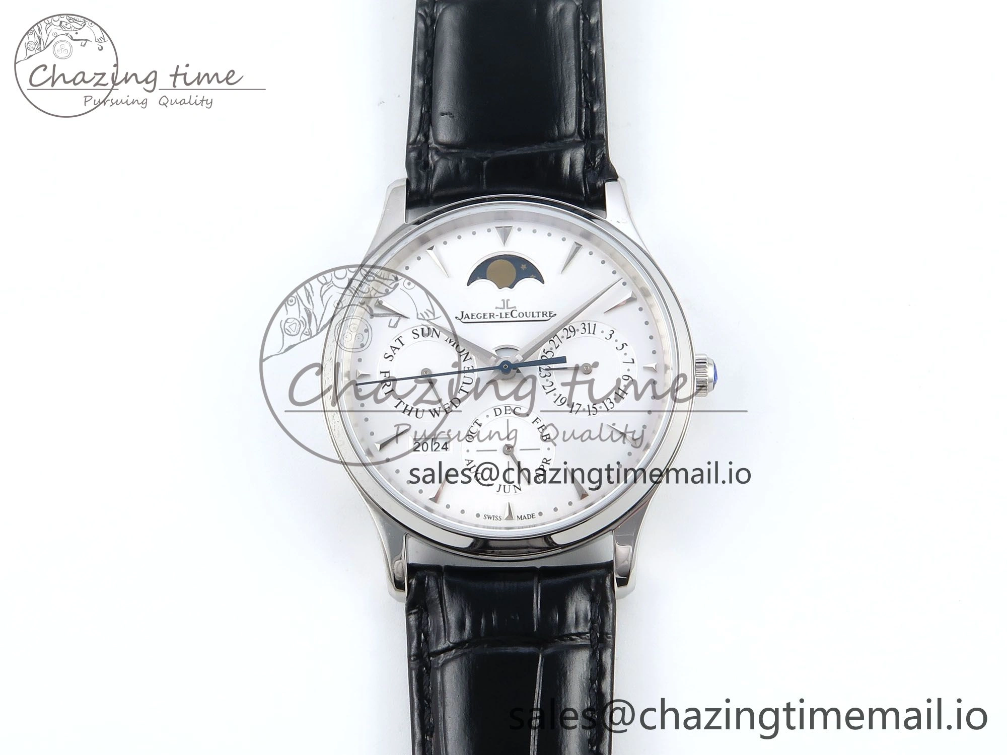 Master Ultra Thin Pert SS VRF 1:1 Best Edition White Dial on Brown Leather Strap MY9015 Mod
