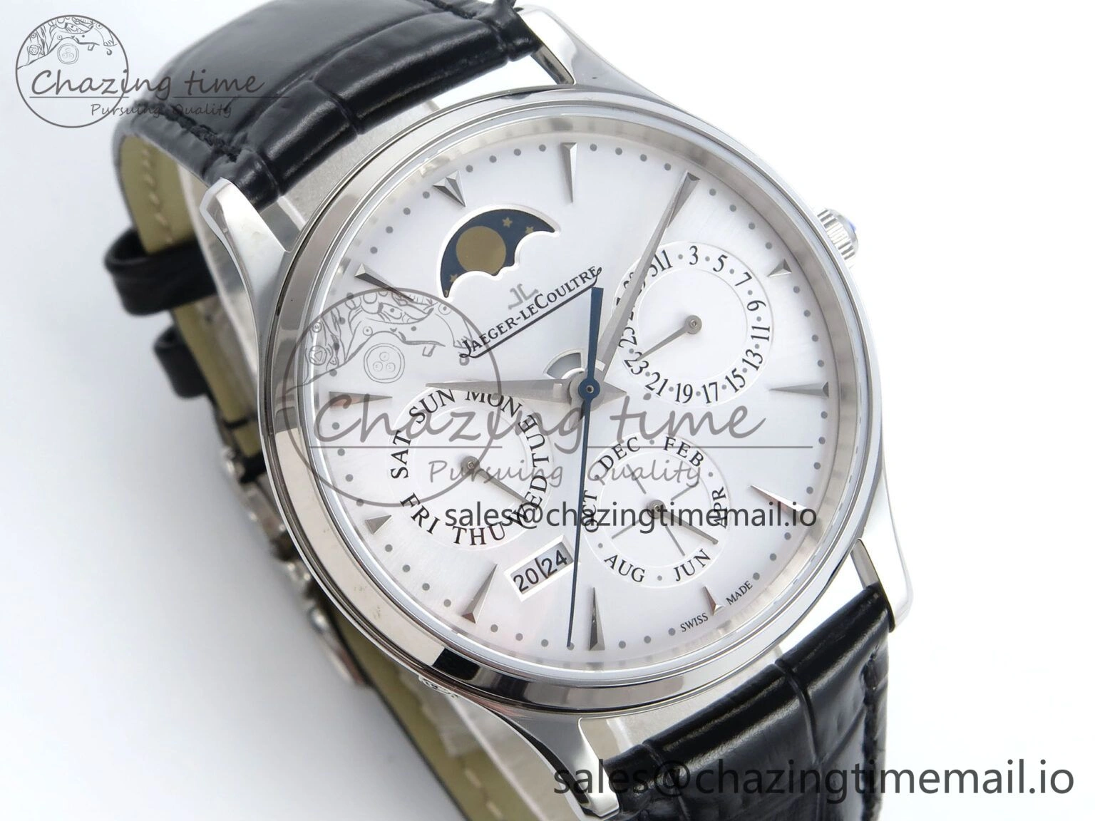 Master Ultra Thin Pert SS VRF 1:1 Best Edition White Dial on Brown Leather Strap MY9015 Mod