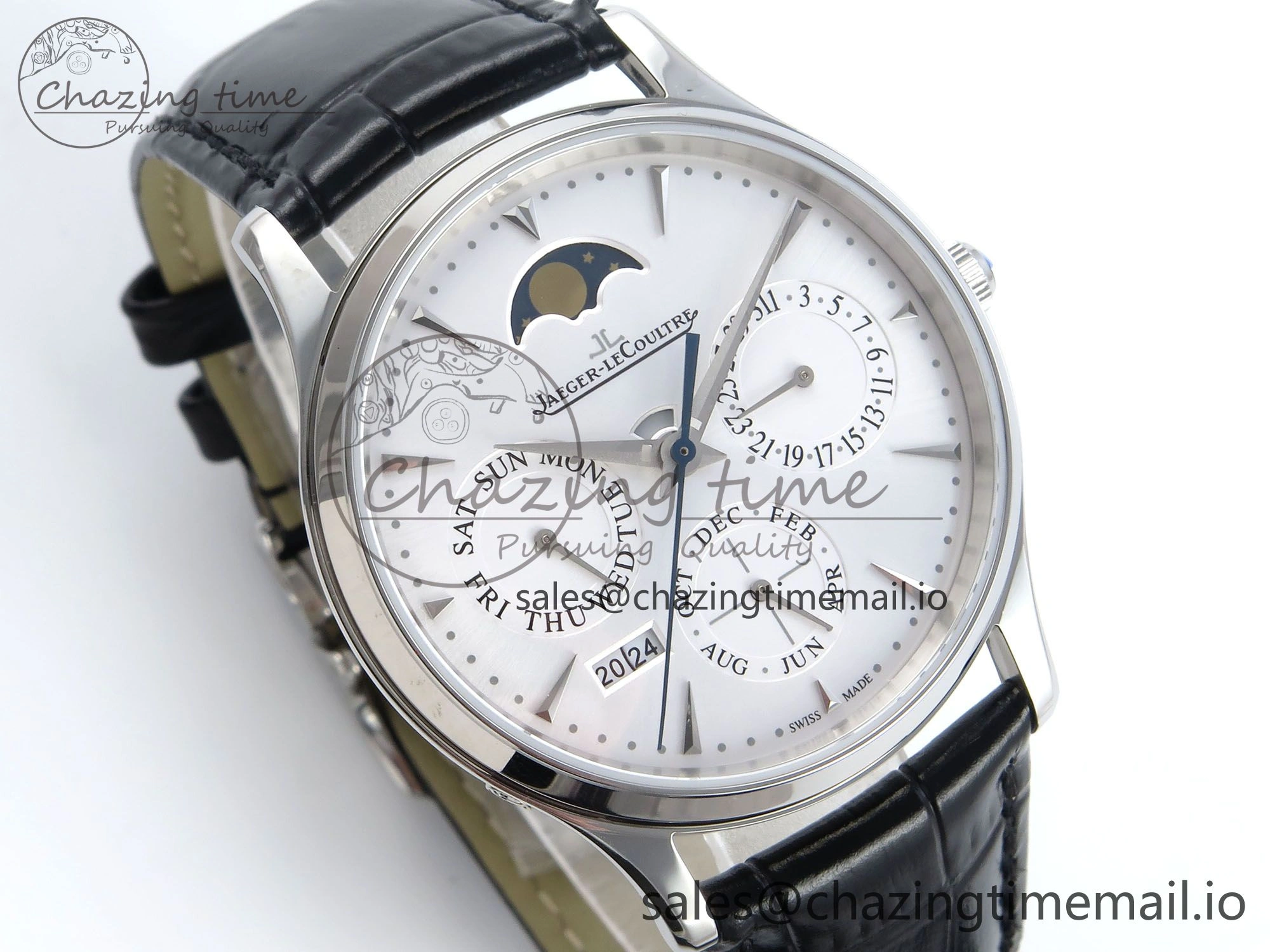 Master Ultra Thin Pert SS VRF 1:1 Best Edition White Dial on Brown Leather Strap MY9015 Mod