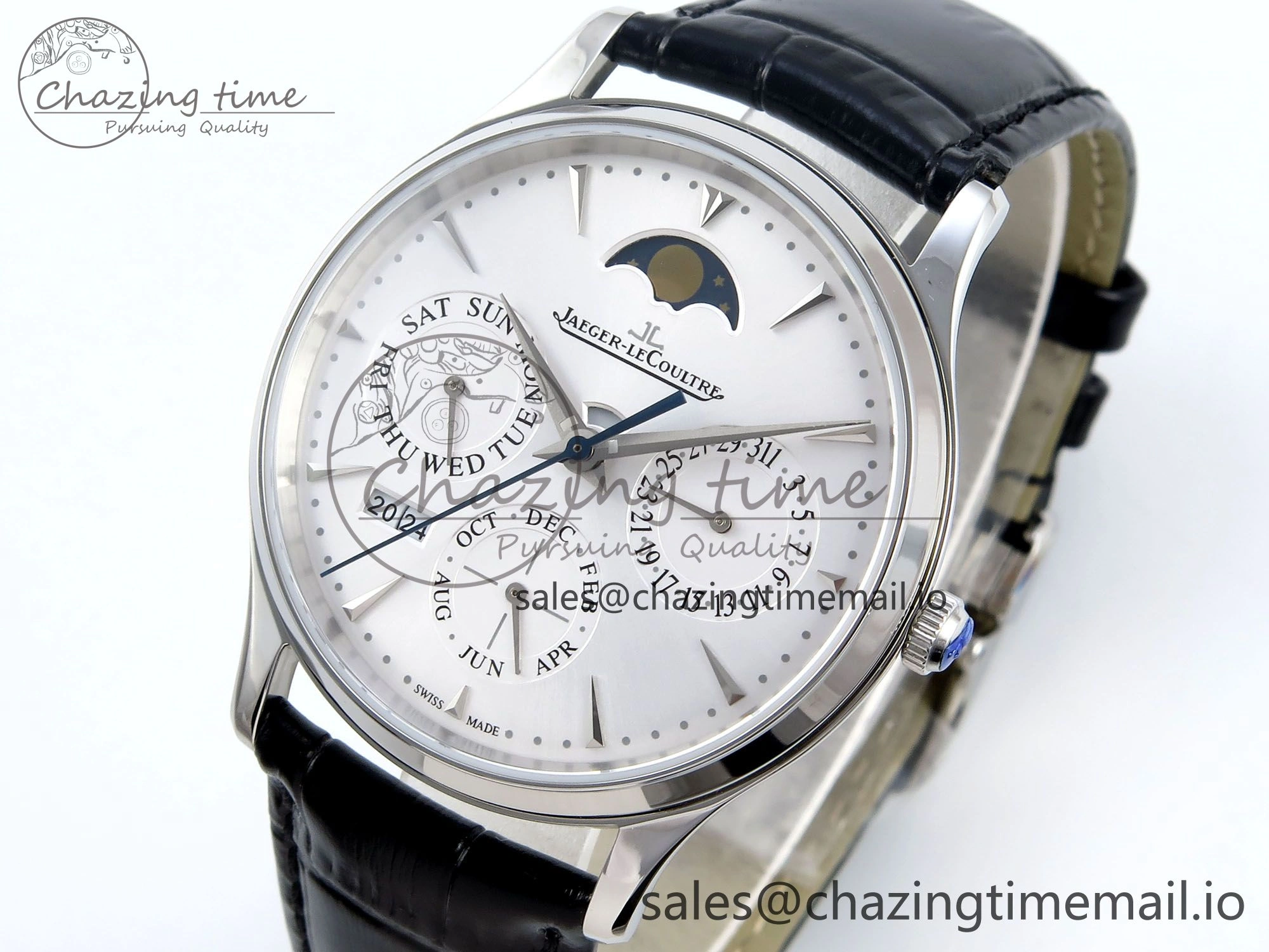 Master Ultra Thin Pert SS VRF 1:1 Best Edition White Dial on Brown Leather Strap MY9015 Mod