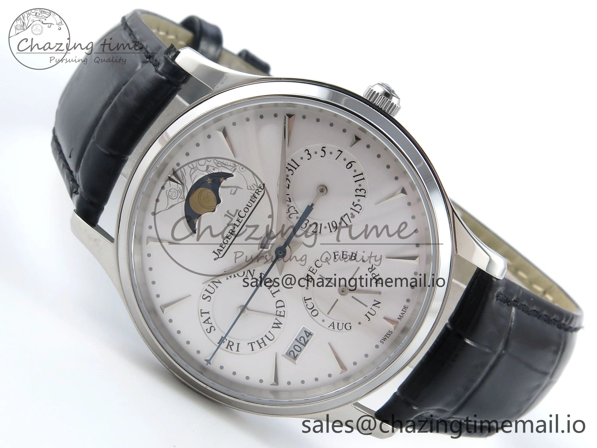 Master Ultra Thin Pert SS VRF 1:1 Best Edition White Dial on Brown Leather Strap MY9015 Mod