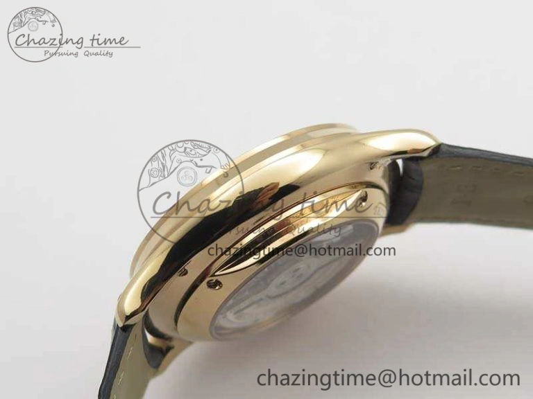 Master Ultra Thin Reserve de Marche RG 3AF Best Edition Black Dial On Black Leather Strap A938