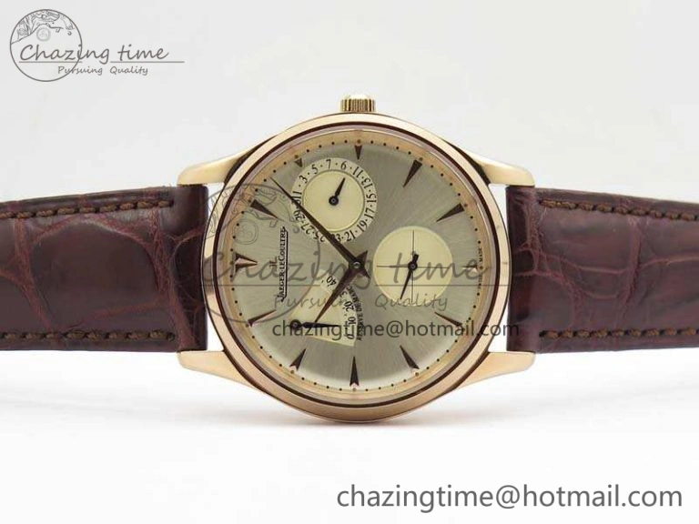 Master Ultra Thin Reserve de Marche RG 3AF Best Edition Gold Dial On Croc Leather Strap A938