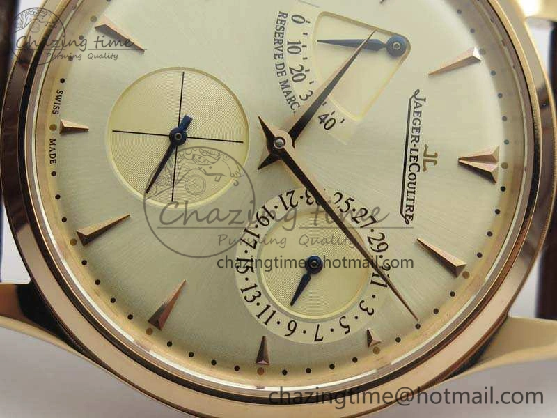 Master Ultra Thin Reserve de Marche RG 3AF Best Edition Gold Dial On Croc Leather Strap A938