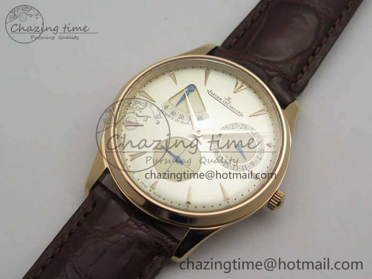 Master Ultra Thin Reserve de Marche RG 3AF Best Edition Gold Dial On Croc Leather Strap A938
