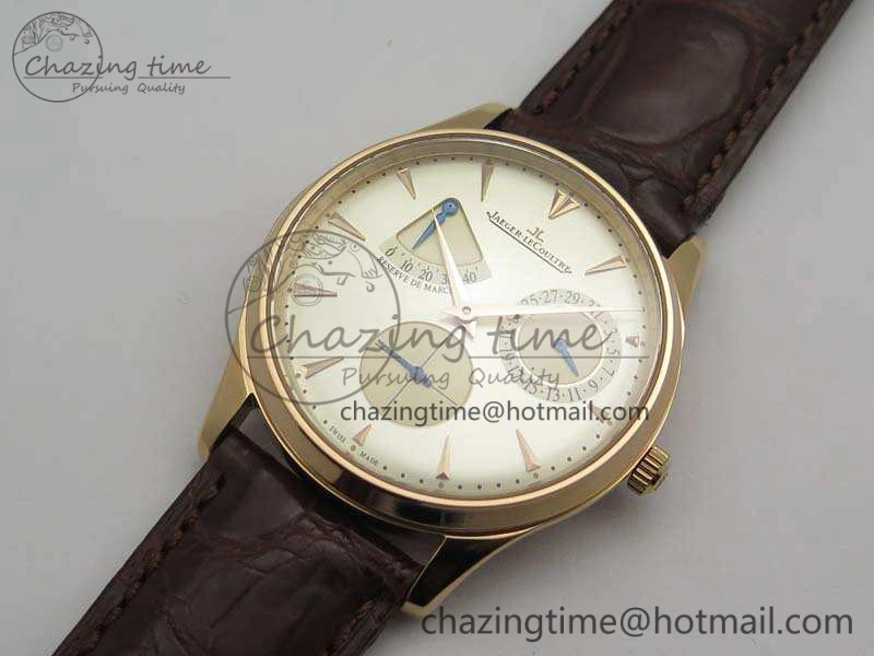 Master Ultra Thin Reserve de Marche RG 3AF Best Edition Gold Dial On Croc Leather Strap A938