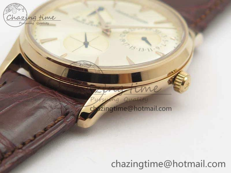Master Ultra Thin Reserve de Marche RG 3AF Best Edition Gold Dial On Croc Leather Strap A938