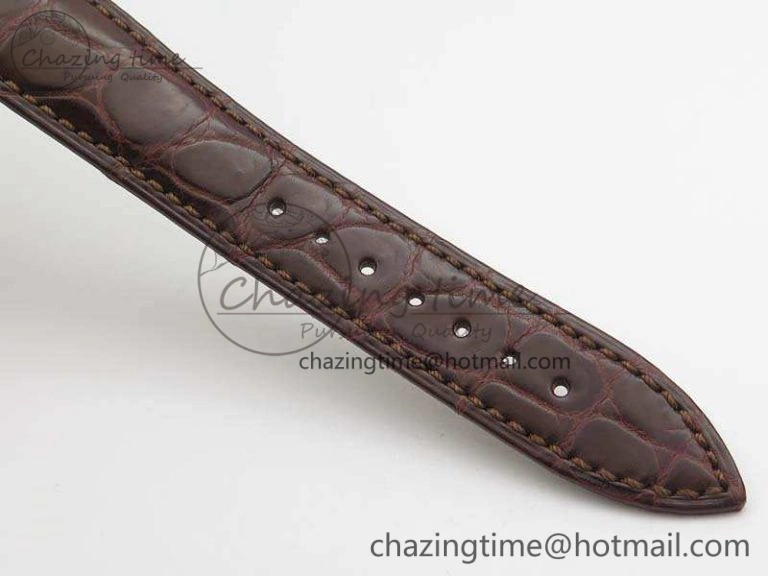 Master Ultra Thin Reserve de Marche RG 3AF Best Edition Gold Dial On Croc Leather Strap A938