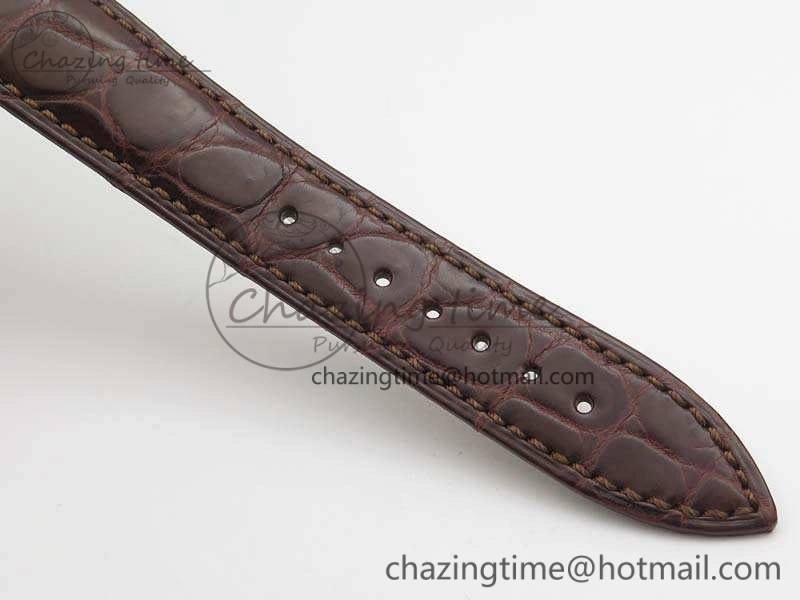 Master Ultra Thin Reserve de Marche RG 3AF Best Edition Gold Dial On Croc Leather Strap A938