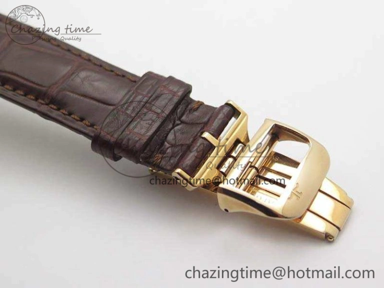 Master Ultra Thin Reserve de Marche RG 3AF Best Edition Gold Dial On Croc Leather Strap A938