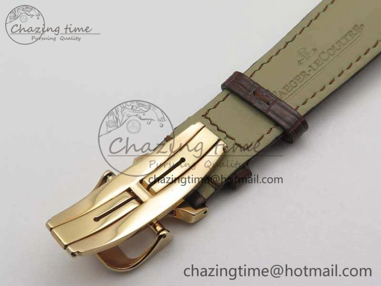 Master Ultra Thin Reserve de Marche RG 3AF Best Edition Gold Dial On Croc Leather Strap A938