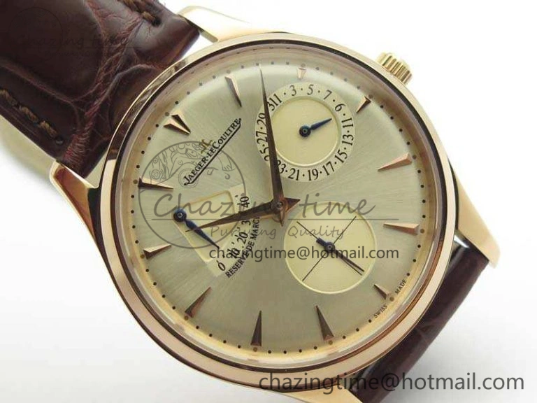 Master Ultra Thin Reserve de Marche RG 3AF Best Edition Gold Dial On Croc Leather Strap A938