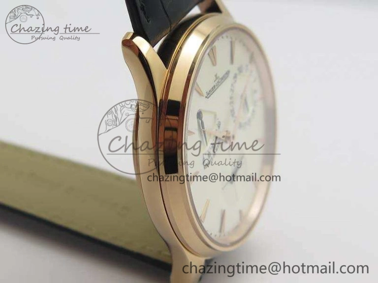 Master Ultra Thin Reserve de Marche RG 3AF Best Edition Silver Dial On Black Leather Strap A938
