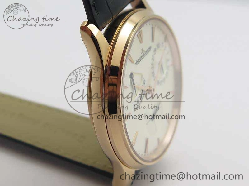 Master Ultra Thin Reserve de Marche RG 3AF Best Edition Silver Dial On Black Leather Strap A938