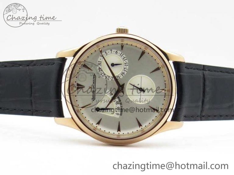 Master Ultra Thin Reserve de Marche RG 3AF Best Edition Silver Dial On Black Leather Strap A938