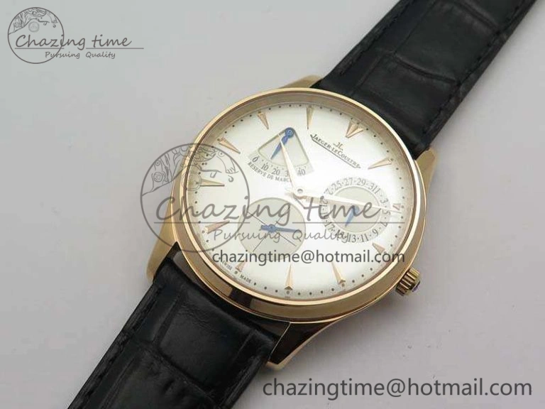 Master Ultra Thin Reserve de Marche RG 3AF Best Edition Silver Dial On Black Leather Strap A938