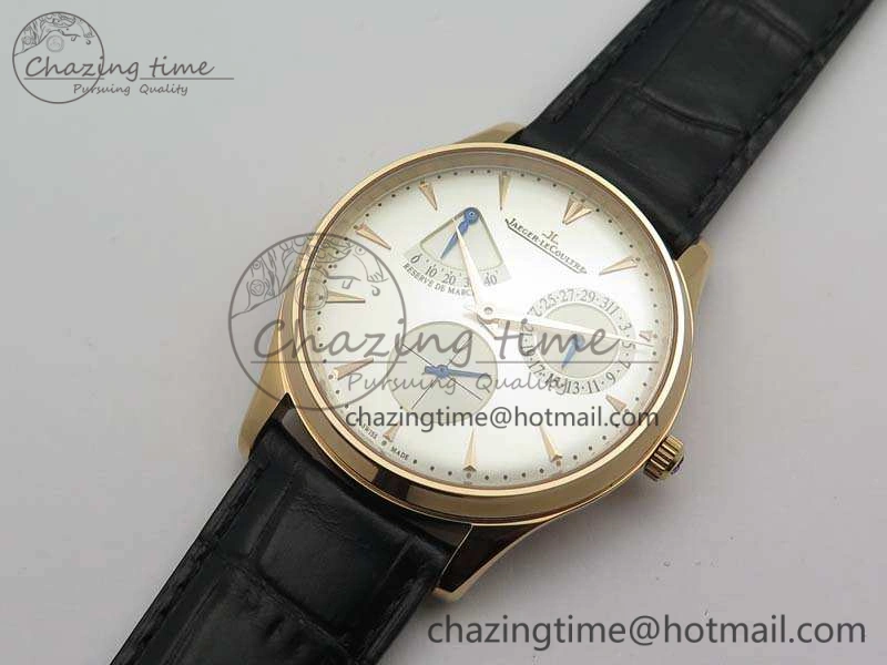 Master Ultra Thin Reserve de Marche RG 3AF Best Edition Silver Dial On Black Leather Strap A938
