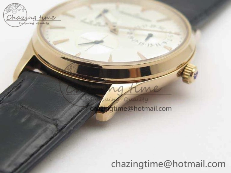 Master Ultra Thin Reserve de Marche RG 3AF Best Edition Silver Dial On Black Leather Strap A938