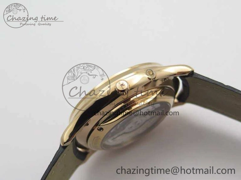 Master Ultra Thin Reserve de Marche RG 3AF Best Edition Silver Dial On Black Leather Strap A938