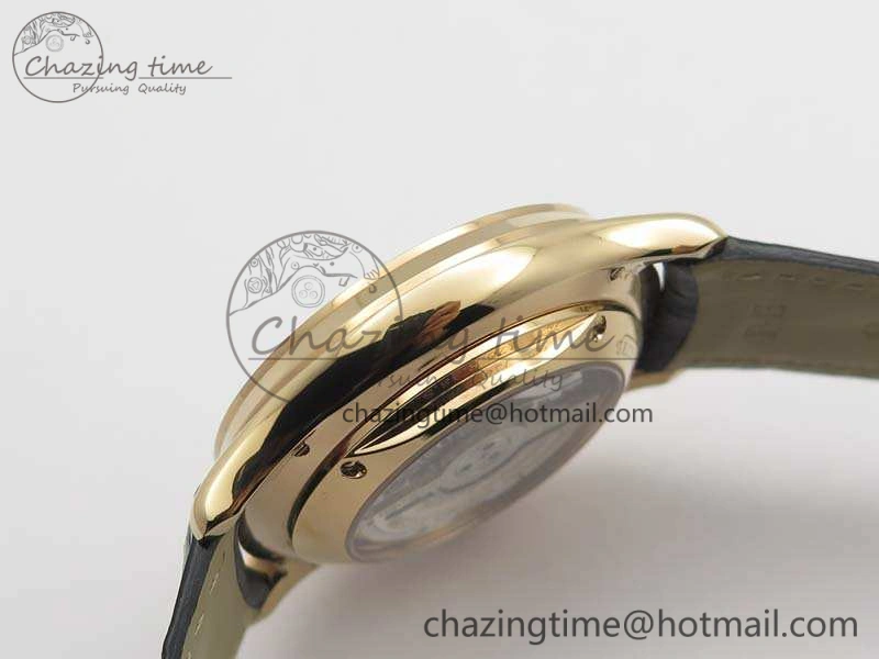Master Ultra Thin Reserve de Marche RG 3AF Best Edition Silver Dial On Black Leather Strap A938
