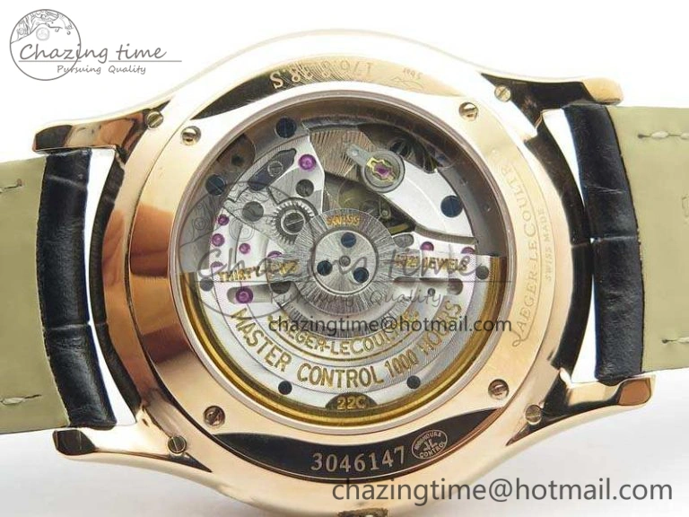 Master Ultra Thin Reserve de Marche RG 3AF Best Edition Silver Dial On Black Leather Strap A938