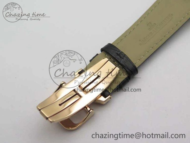 Master Ultra Thin Reserve de Marche RG 3AF Best Edition Silver Dial On Black Leather Strap A938