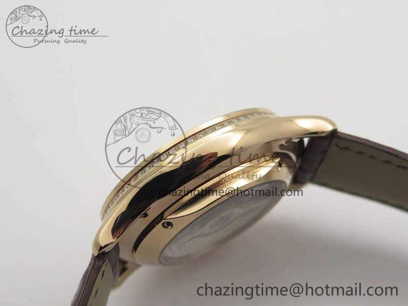 Master Ultra Thin Reserve de Marche RG 3AF Best Edition Silver Dial On Croc Leather Strap A938