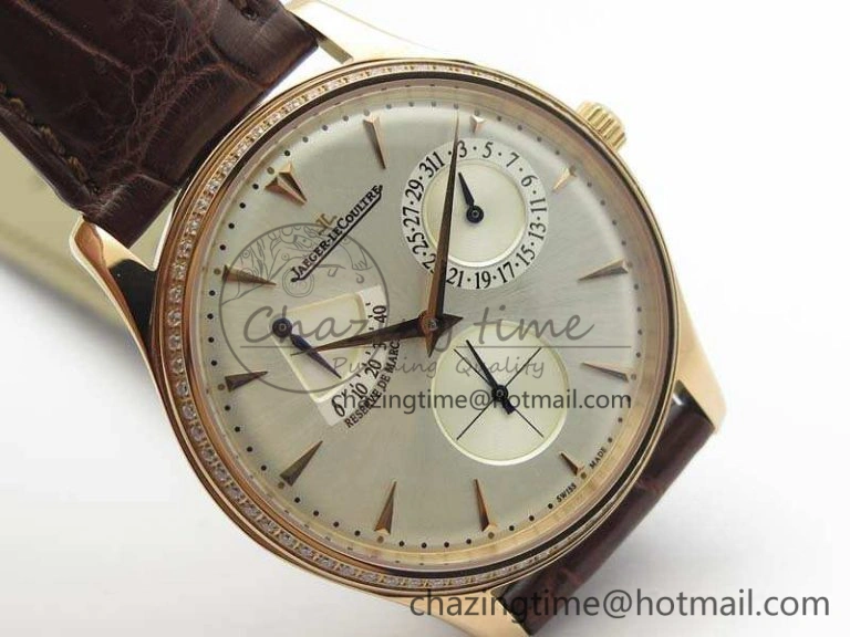 Master Ultra Thin Reserve de Marche RG 3AF Best Edition Silver Dial On Croc Leather Strap A938