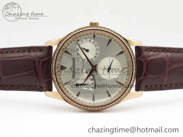 Master Ultra Thin Reserve de Marche RG 3AF Best Edition Silver Dial On Croc Leather Strap A938