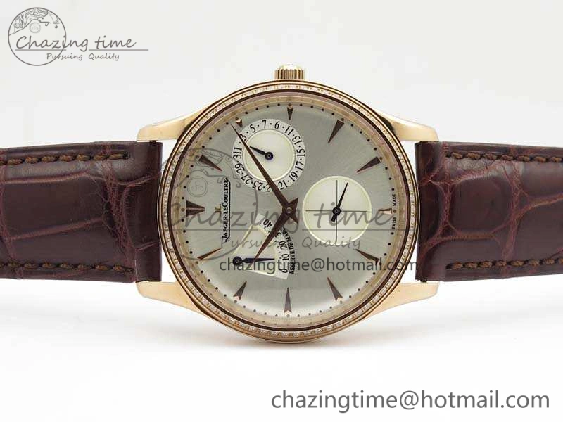 Master Ultra Thin Reserve de Marche RG 3AF Best Edition Silver Dial On Croc Leather Strap A938