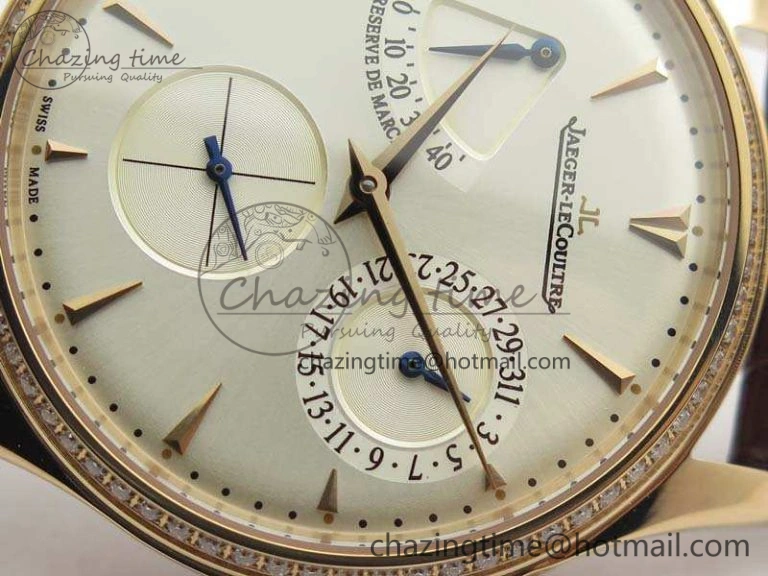 Master Ultra Thin Reserve de Marche RG 3AF Best Edition Silver Dial On Croc Leather Strap A938