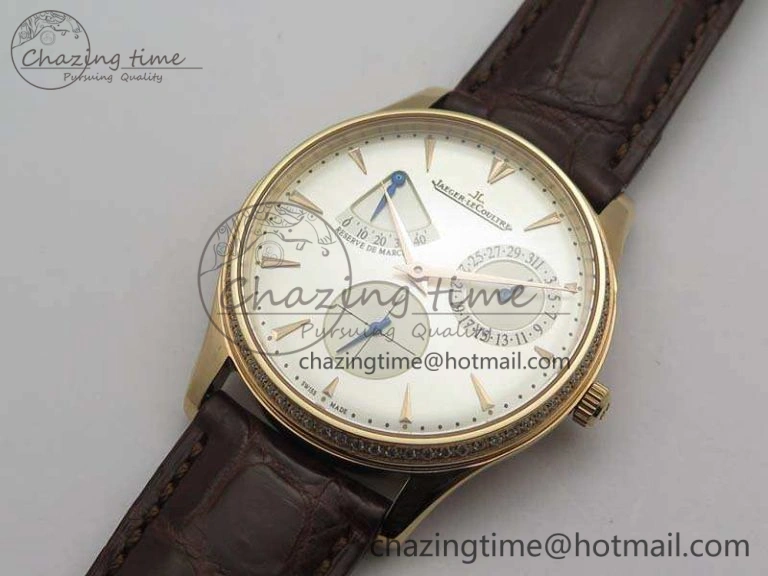 Master Ultra Thin Reserve de Marche RG 3AF Best Edition Silver Dial On Croc Leather Strap A938