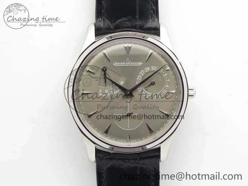 Master Ultra Thin Reserve de Marche SS 3AF Best Edition Gray Dial On Black Leather Strap A938