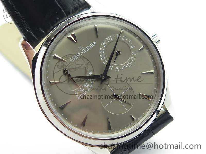 Master Ultra Thin Reserve de Marche SS 3AF Best Edition Gray Dial On Black Leather Strap A938