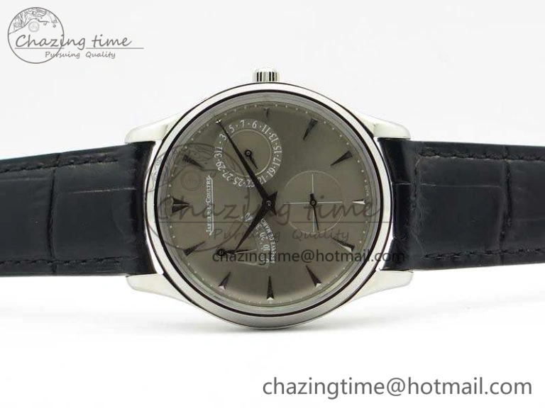 Master Ultra Thin Reserve de Marche SS 3AF Best Edition Gray Dial On Black Leather Strap A938