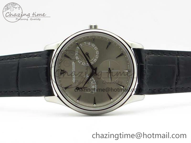 Master Ultra Thin Reserve de Marche SS 3AF Best Edition Gray Dial On Black Leather Strap A938