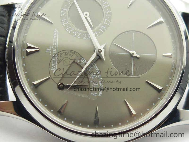 Master Ultra Thin Reserve de Marche SS 3AF Best Edition Gray Dial On Black Leather Strap A938