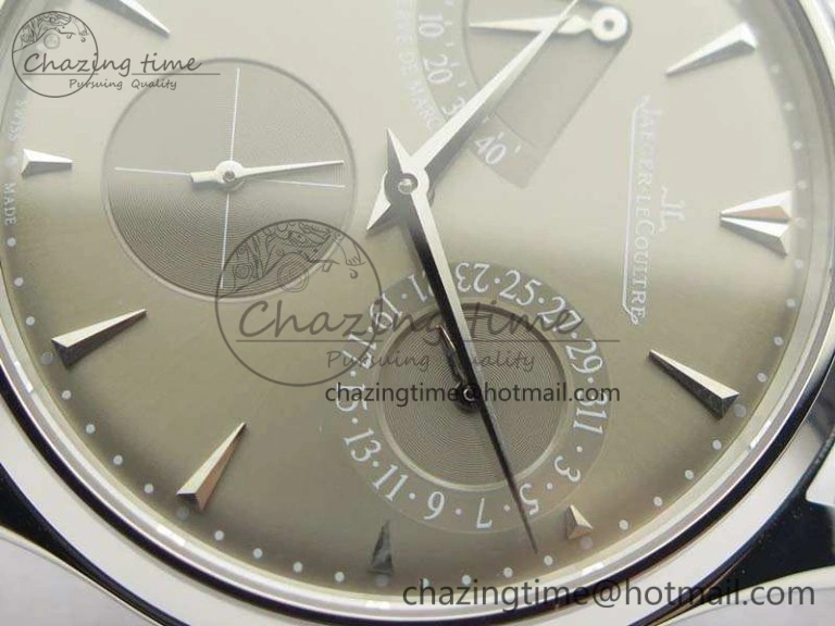 Master Ultra Thin Reserve de Marche SS 3AF Best Edition Gray Dial On Black Leather Strap A938