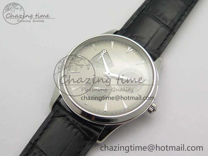 Master Ultra Thin Reserve de Marche SS 3AF Best Edition Gray Dial On Black Leather Strap A938